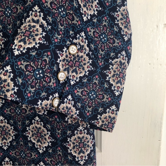 Simply Noelle Boho Tunic Top L/XL Blue - Picture 3 of 8